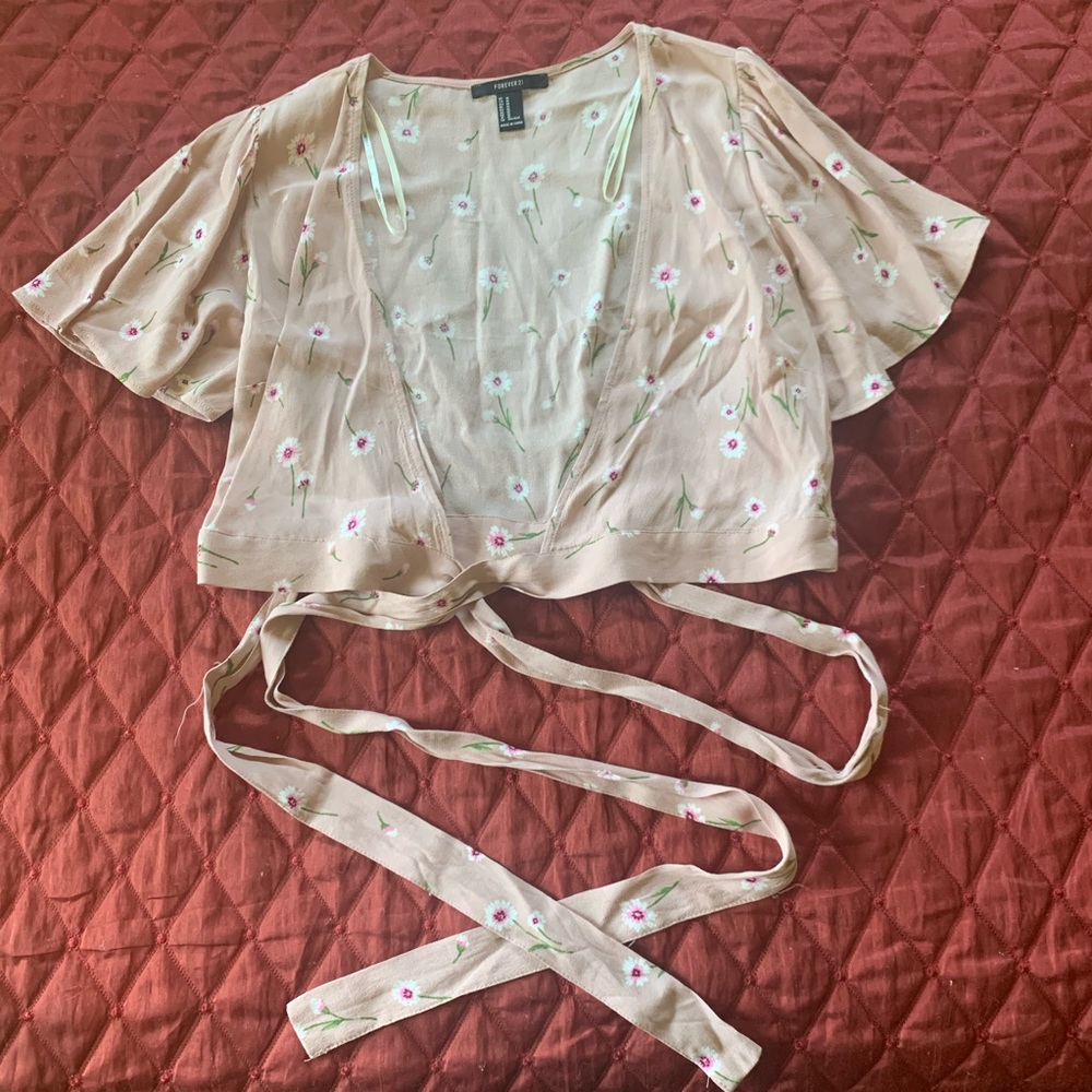 Pink tie top